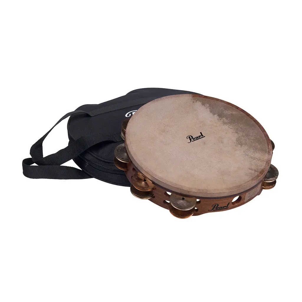 Pearl Tambourine Concert Silver & Copper Jingles With Bag 1