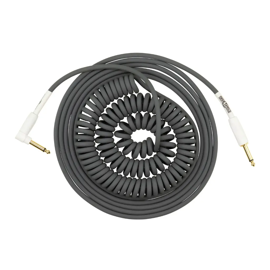 Pig Hog Half Coil Instrument Cable - 30Ft - Grey/Black 1