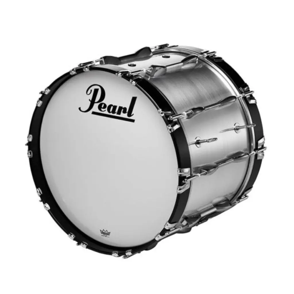 Pearl Championship Marching Bass Drum 18X14 Brushed Silver 1