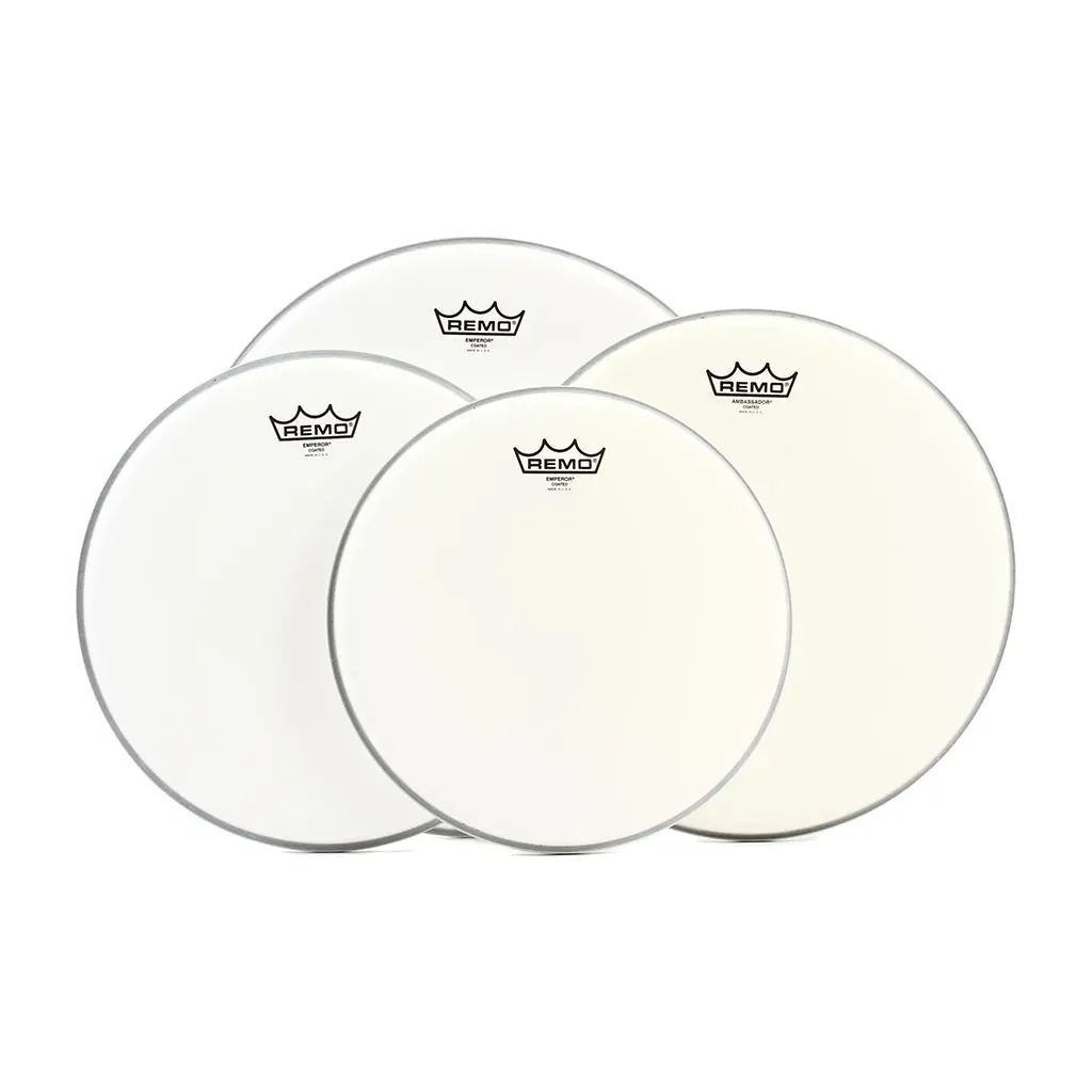 Remo Pro Pack Emperor Coated 12" 13" 16" Free 14'' Ambassador Coated 1