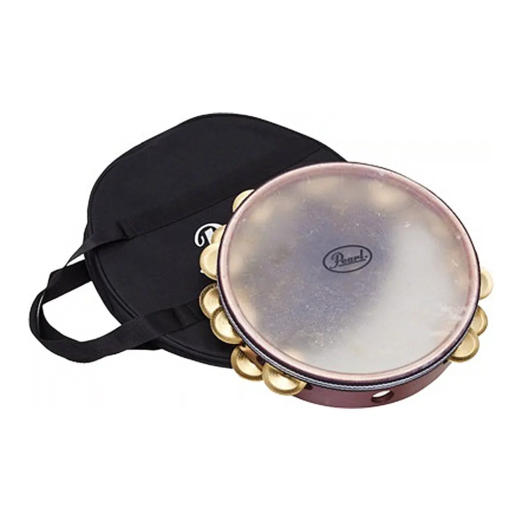 Pearl Symphonic Tambourine W/ Brass Jingles & Bag 1