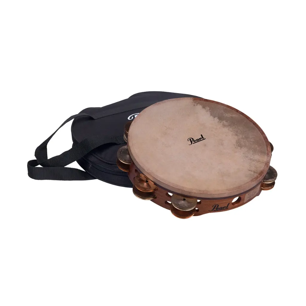 Pearl 10" Orchestral Tambourine With German Silver / Beryillium Copper Jingles, W/Bag 1