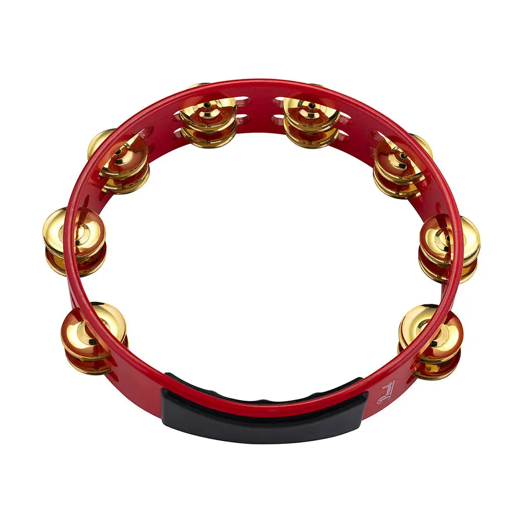 Pearl Tambourine 10" Headless Wood Stainless Brass Jingle 1