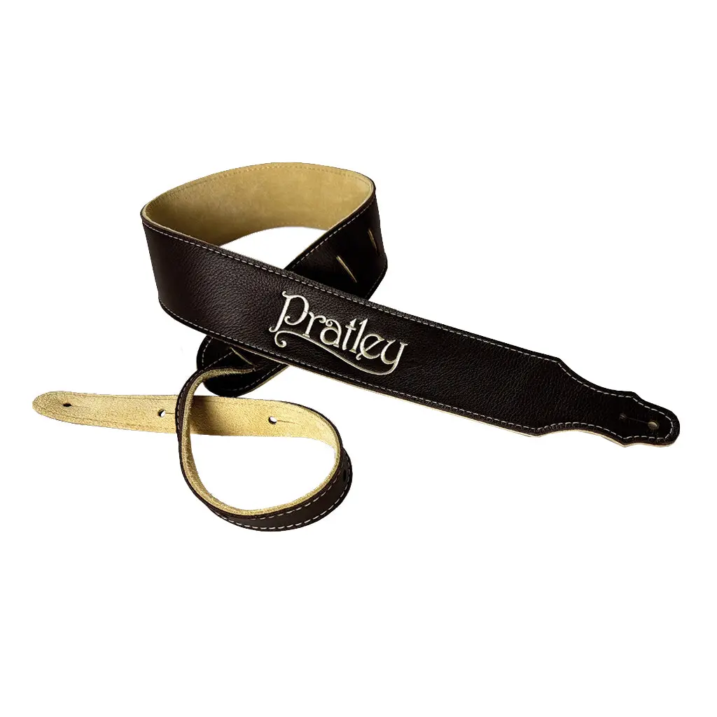 Pratley Leather Guitar Strap - Chocolate 1