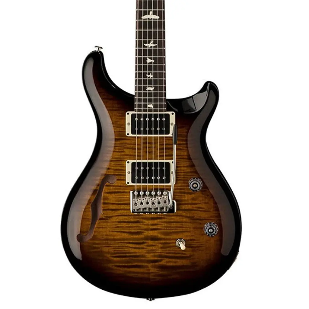 Prs Ce24 Semi Hollow Electric Guitar - Black Amber 1