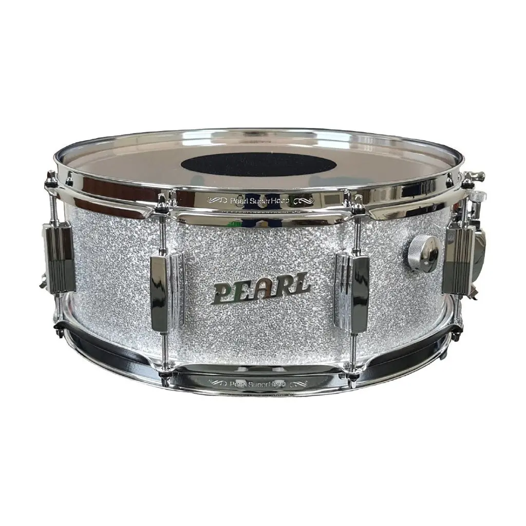 Pearl 14"X5.5" 75Th Anniversary President Series Deluxe Lauan Snare Drum- Silver Sparkle 1