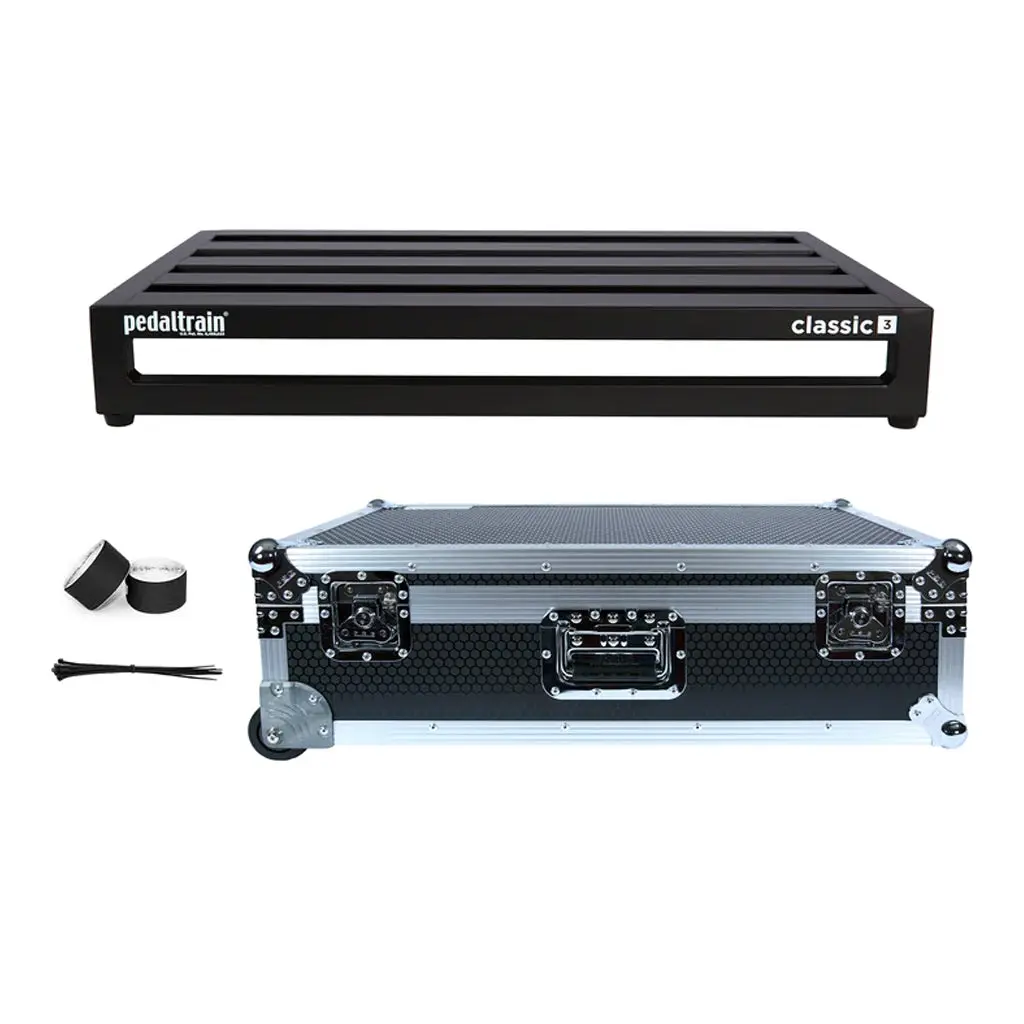 Pedaltrain Classic 3 With Wheeled Tour Case In Black Honeycomb Finish 1