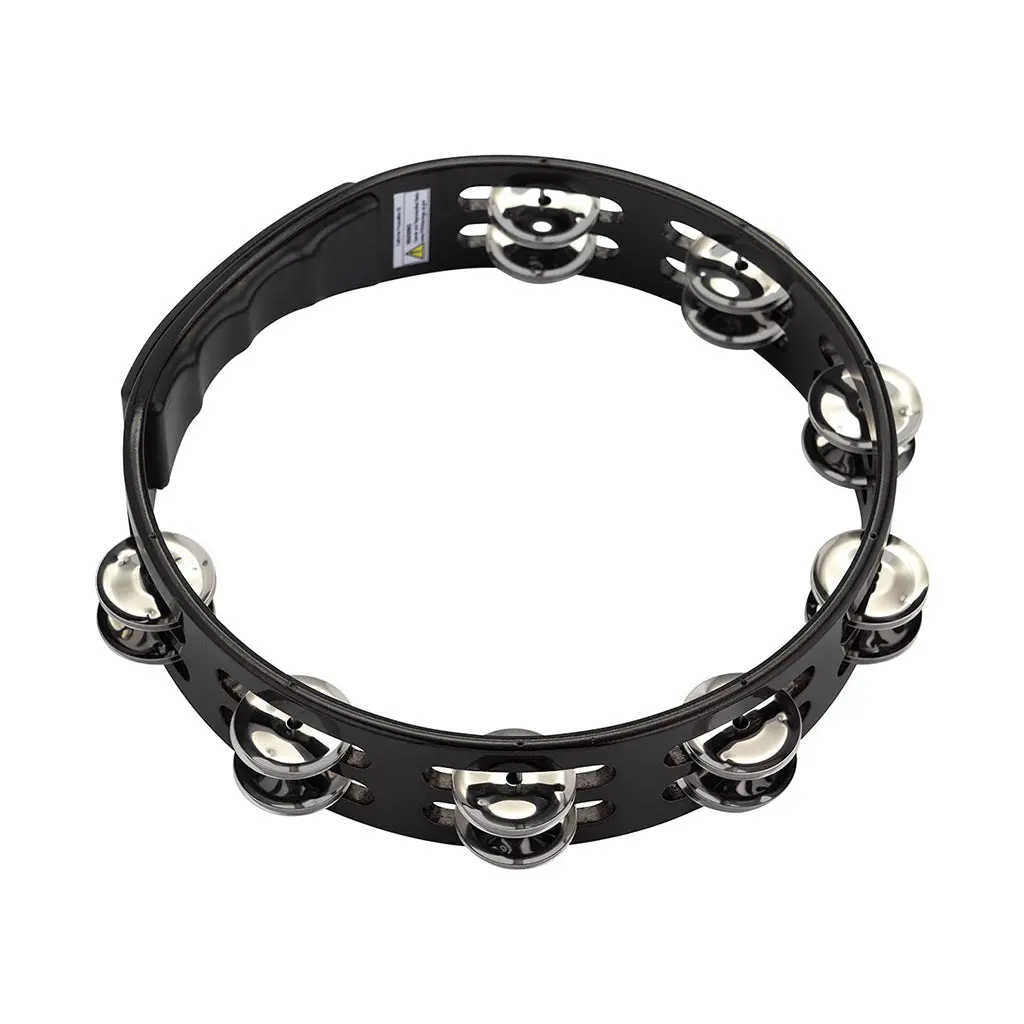 Pearl Tambourine 10" Headless Wood Stainless Steel Jingle 1