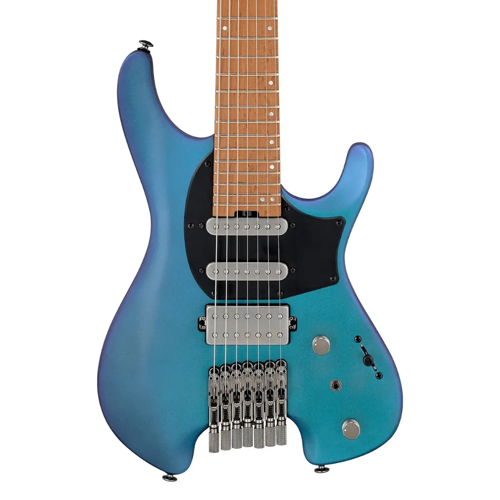 Ibanez Q547 7-String Electric Guitar With Bag - Blue Chameleon Metallic Matte 1