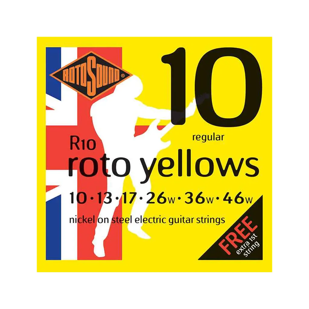 Rotosound R10 Roto Yellows Electric String Set - 10-46 1