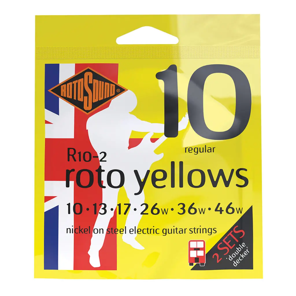 Rotosound R10 Roto Yellow Electric String Set Twin Pack 1