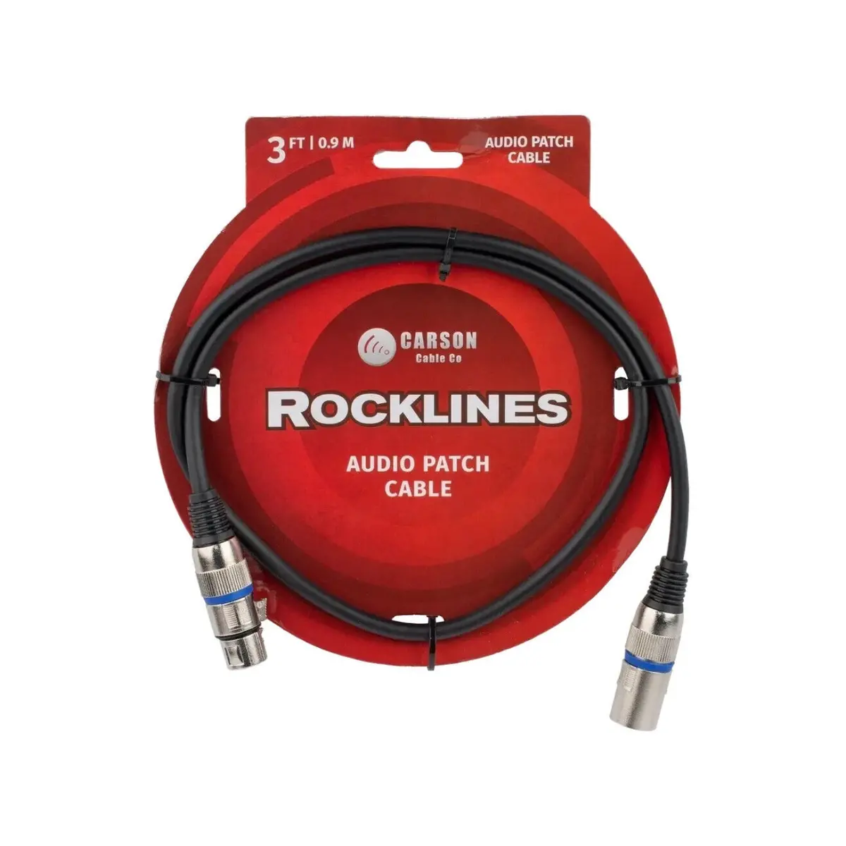 Carson Rocklines - Xlr (F) To Xlr (M) Audio Patch Cable 3Ft 1