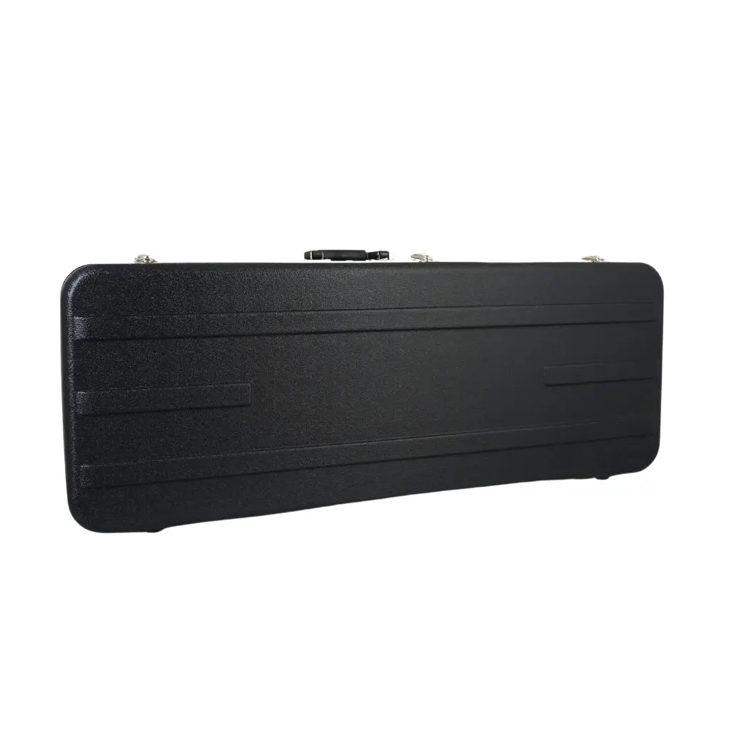 Sky Abs Electric Guitar Hard Case - Black With Silver Interior 1