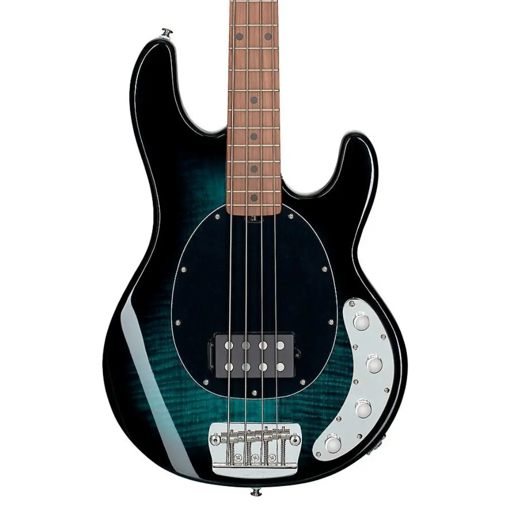 Sterling By Music Man Stingray Ray34fm Bass Guitar - Teal 1