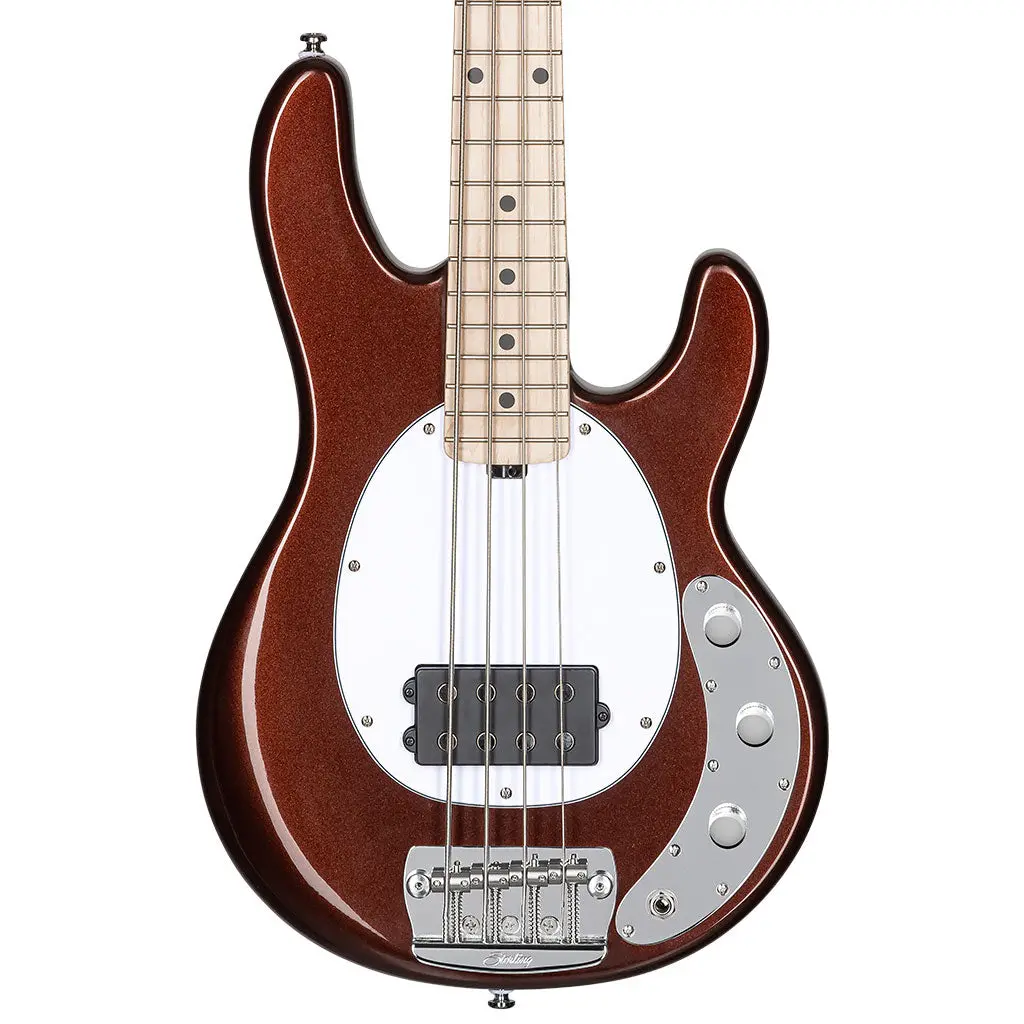 Sterling Ray4ss-Dcp-M1 Short Scale Bass Guitar - Dropped Copper 1