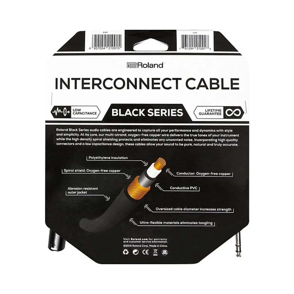 Roland Rcc-10-Trxm Black Series Interconnect Cable 10Ft 2