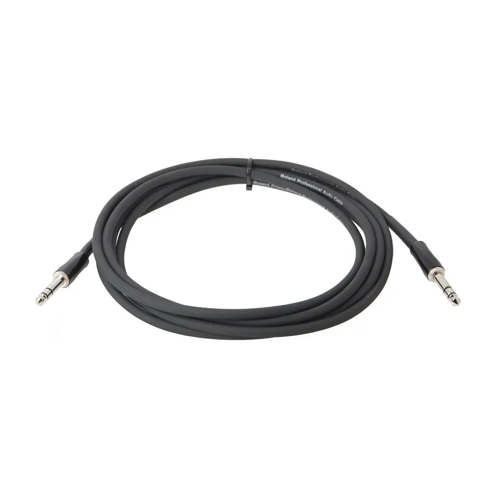 Roland Rcc-15-Trtr 1/4-Inch Trs Black Series Interconnect Stereo Cable 15Ft 1