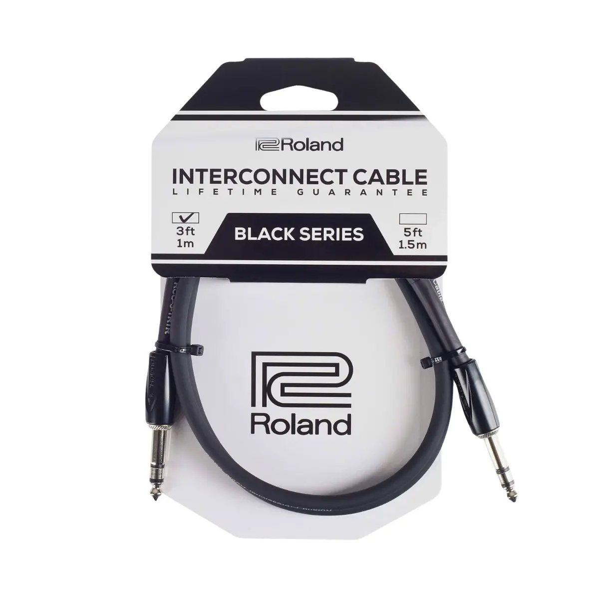 Roland Rcc-3-Trtr Trs To Trs Interconnect Cable 3Ft 1