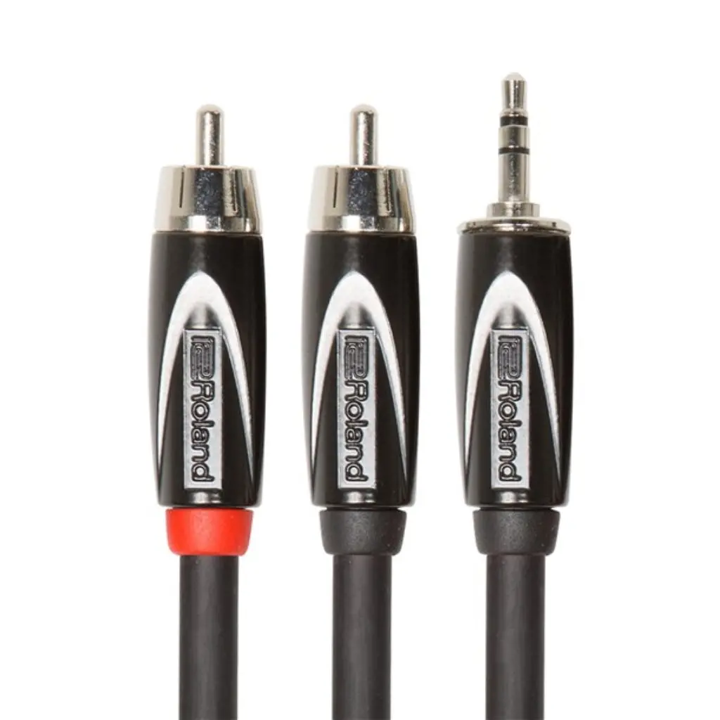 Roland Rcc-5-352Rv2 Trsmini To 2Rca Interconnect Cable 5Ft 1