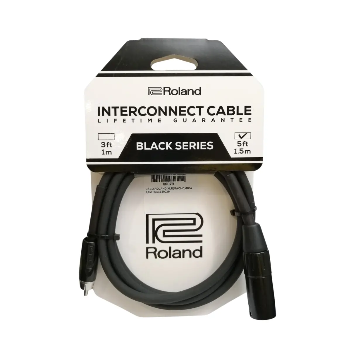 Roland Rcc-5-Rcxm Xlrm To Rca Interconnect Cable 5Ft 1