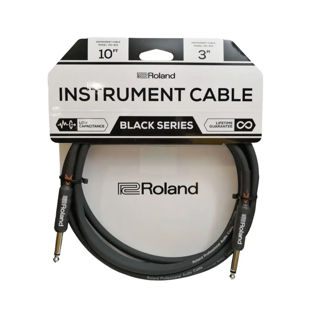 Roland Ric-B10 Black Series Instrument Cable 10Ft 1