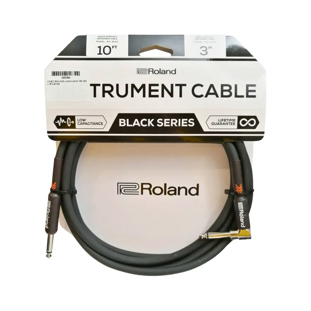 Roland Ric-B10a Black Series Instrument Cable 10Ft 1
