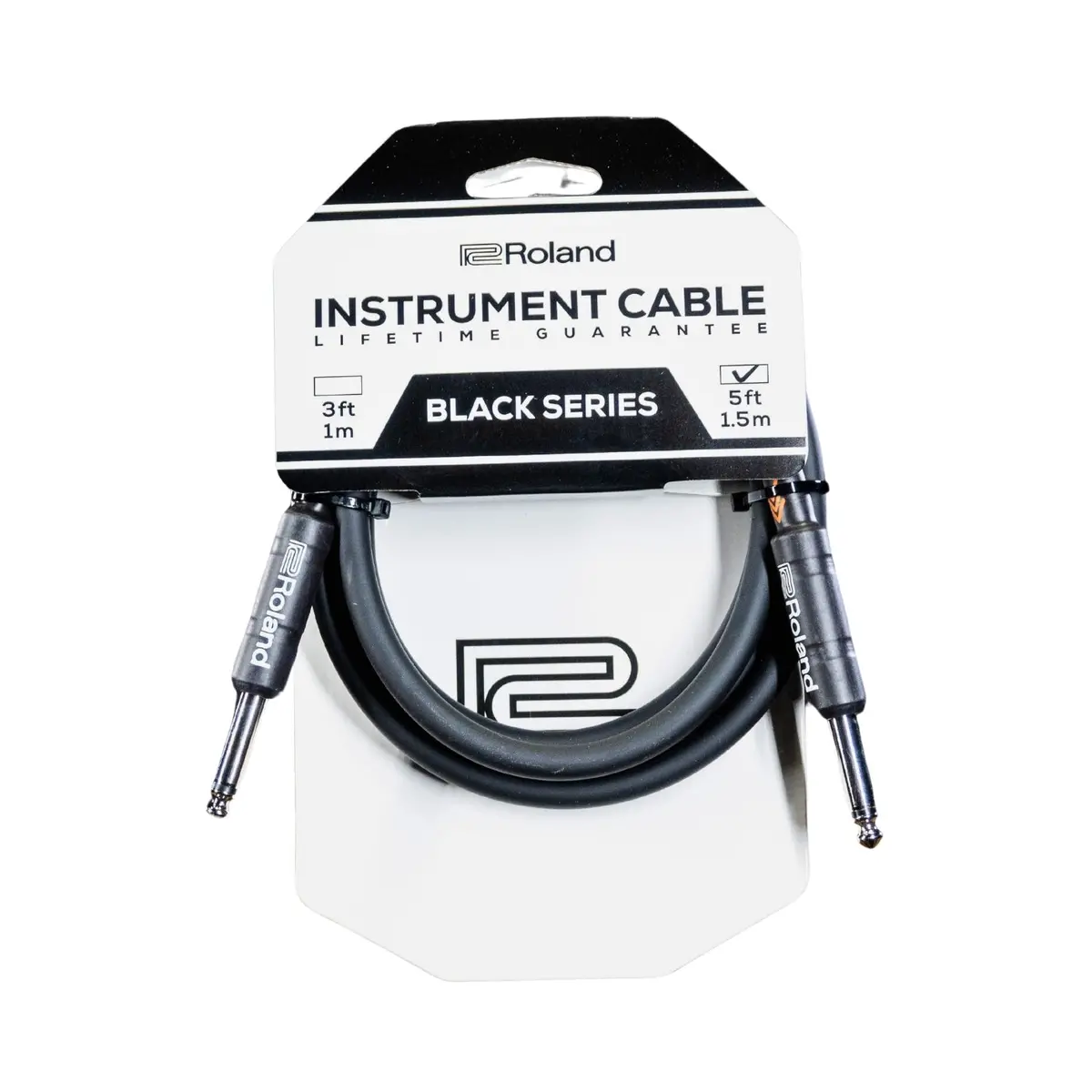 Roland Ric-B5 Black Series Instrument Cable 5Ft Ss 1