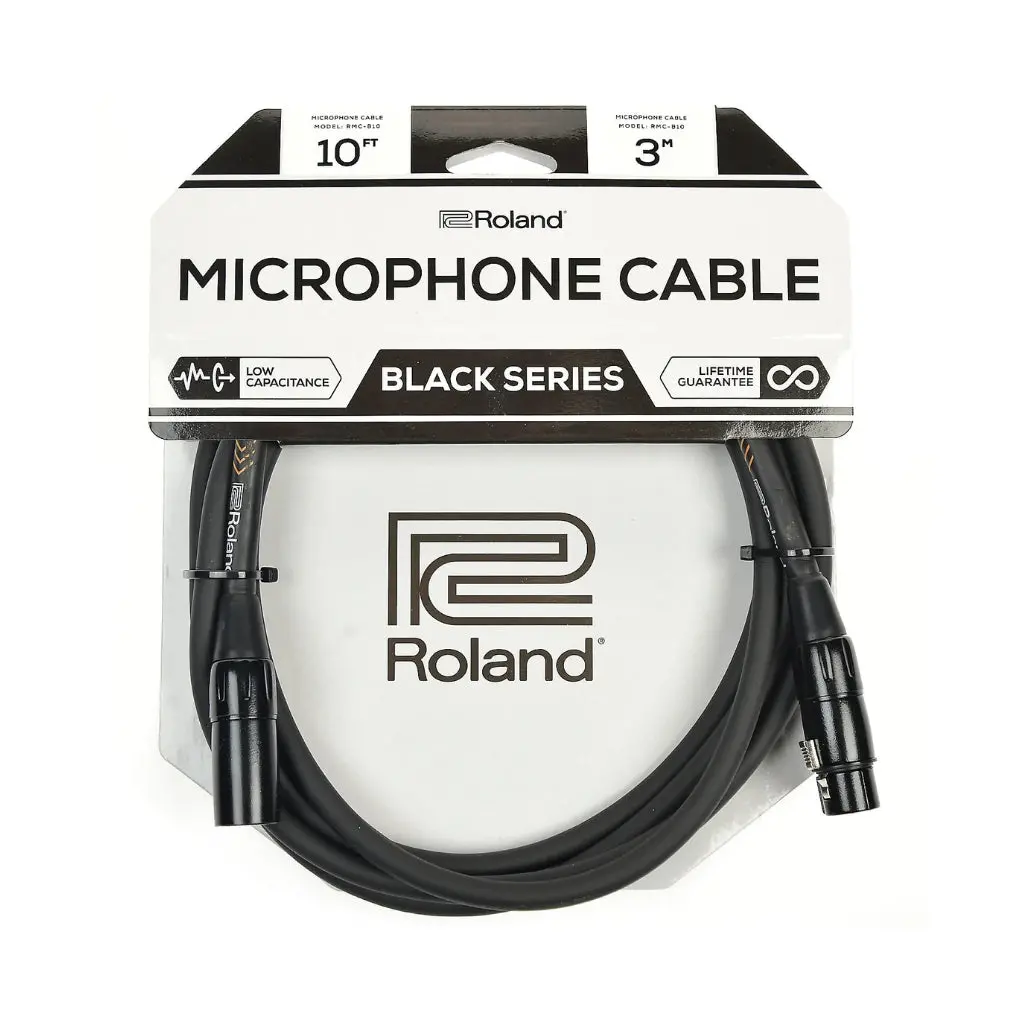 Roland Rmc-B10 Black Series Microphone Cable 10Ft 1