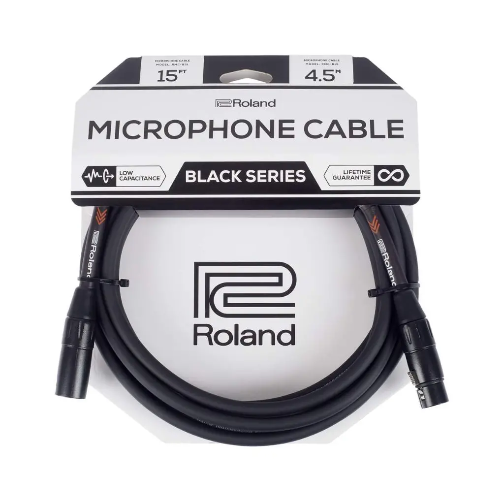 Roland Rmc-B15 Black Series Microphone Cable 15Ft 1
