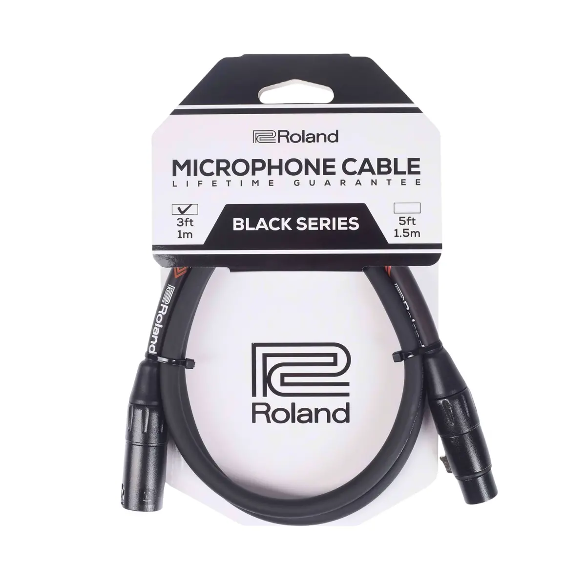 Roland Rmc-B3 Black Series Microphone Cable 3Ft 1