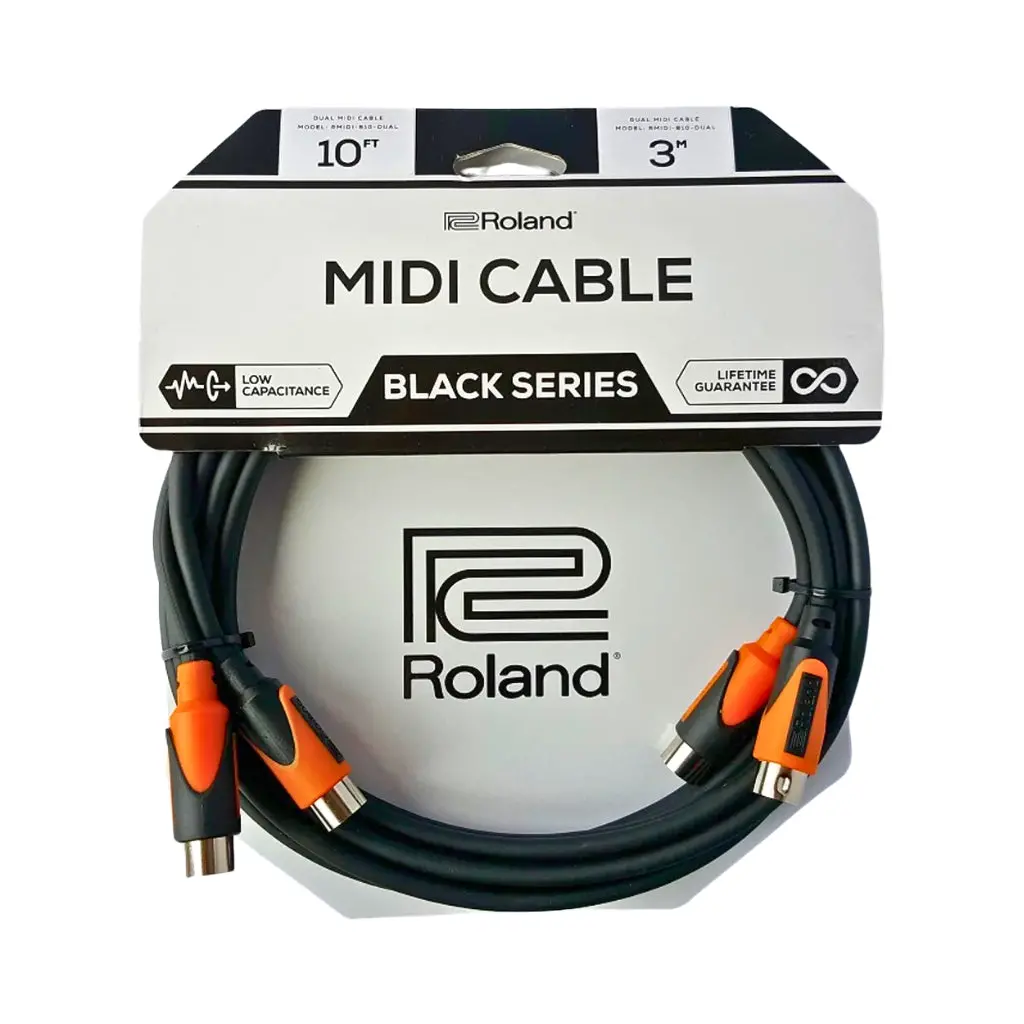 Roland Rmidi-B5-Dual Black Series Midi Cable 10Ft 1