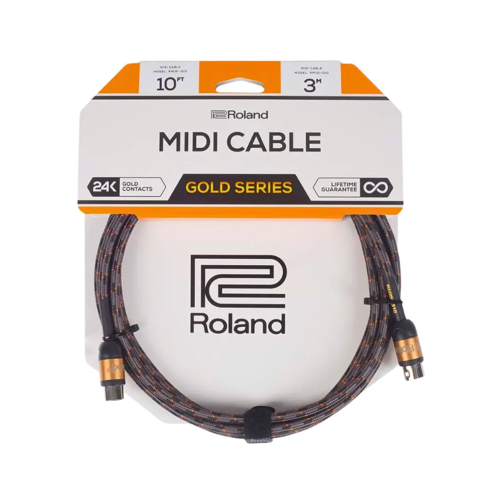 Roland Rmidi-G10 Gold Series Straight To Same Midi Cable 10Ft 1