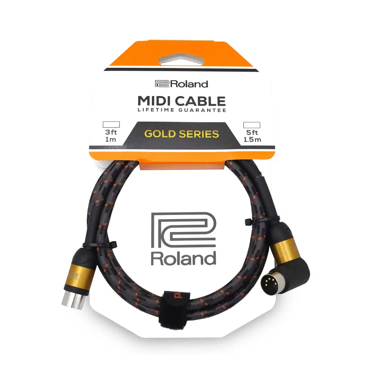 Roland Rmidi-G5a Gold Series Straight To Right-Angle Midi Cable 5Ft 1