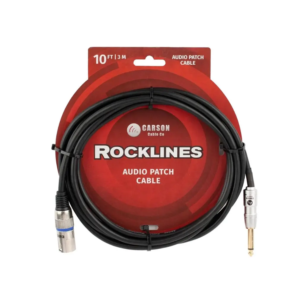 Carson Rocklines Xlr To 1/4 Ts Jack - 10Ft 1