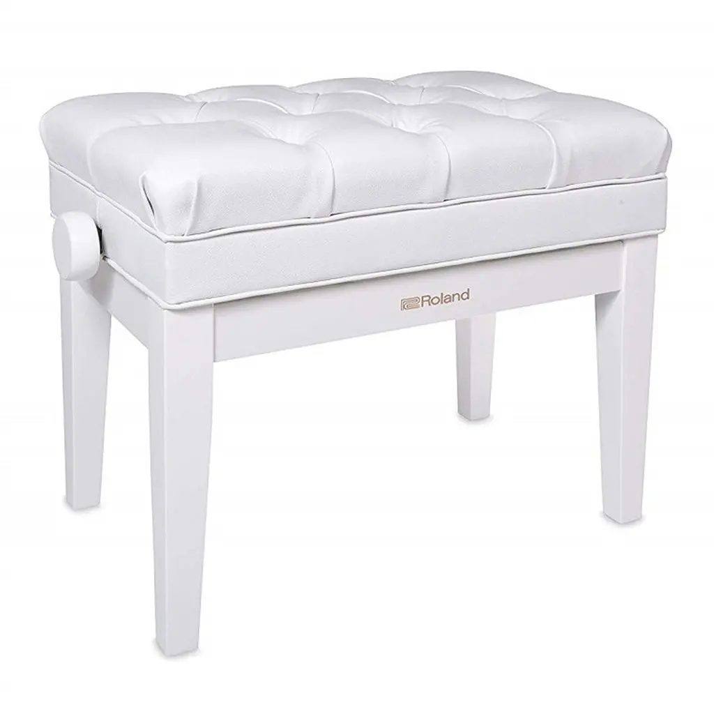 Roland Rpb500 Deluxe Piano Bench - Polished White 1