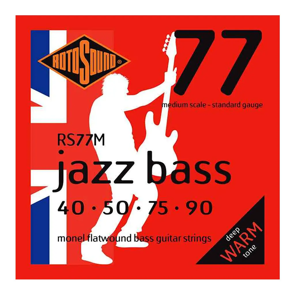 Rotosound Rs77 Jazz Bass - Medium Scale Monel Flatwound 1