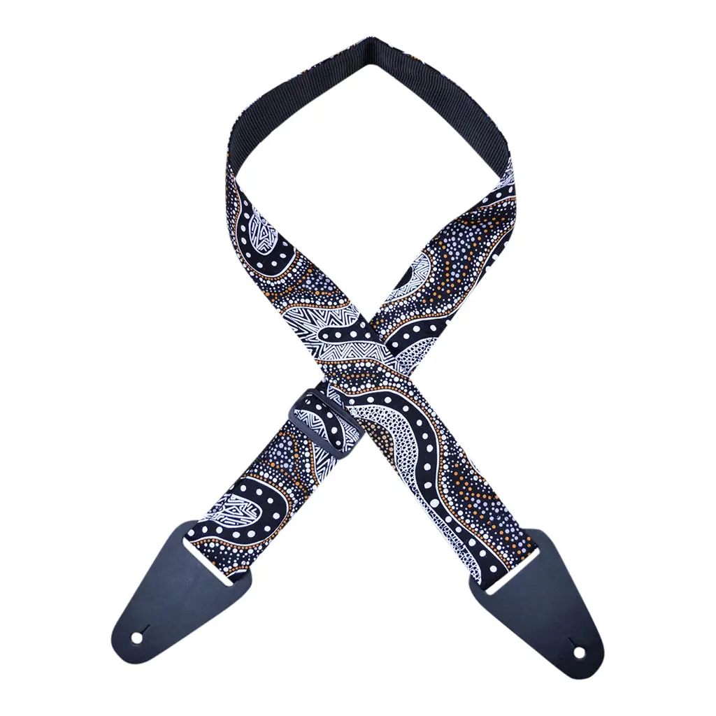 Colonial Leather - Aboriginal Art Guitar Strap – Possum Dreaming 1