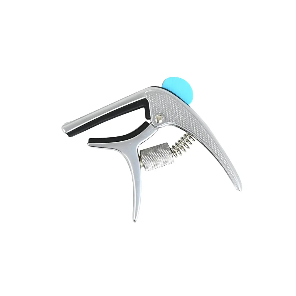 Hebikuo - Guitar Capo Plectrum Pick Holder - Silver 1