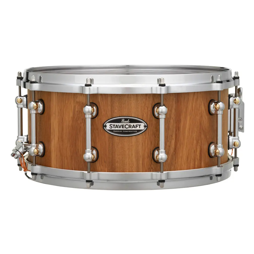 Pearl 14"X6.5" Stavecraft Makha With Thai Oak Dadoloc Snare Drum 1