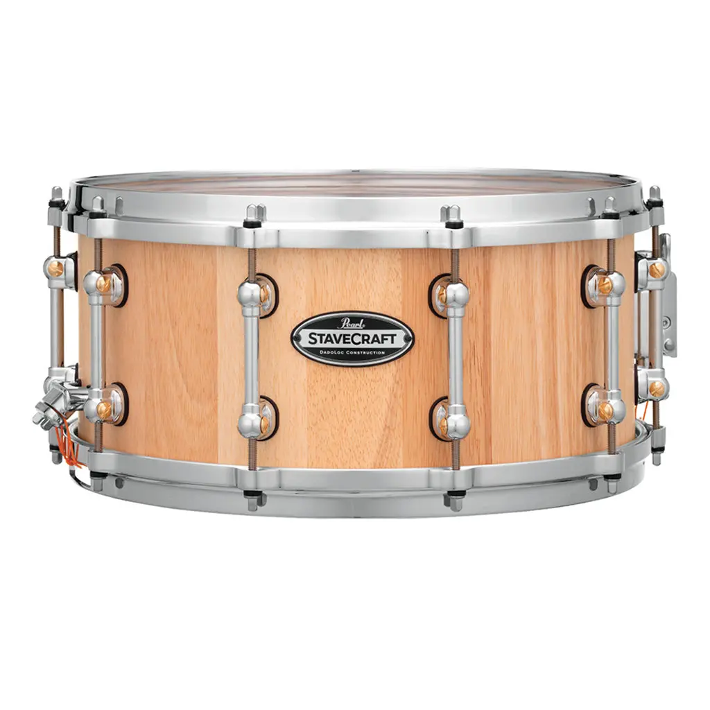 Pearl 14"X6.5" Stavecraft Thai Oak With Makha Dadoloc Snare Drum 1