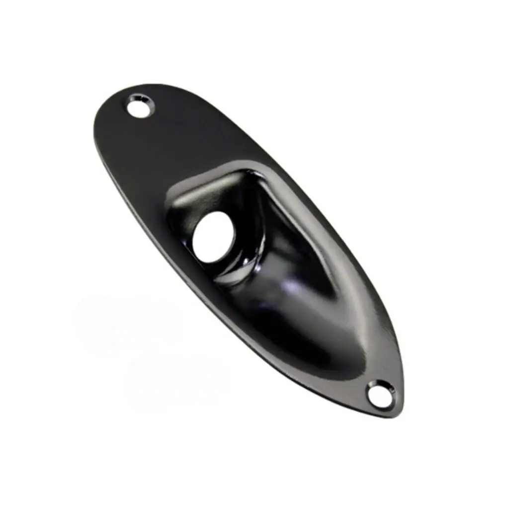 Eagle Strat Style Jack Plate - Black 1