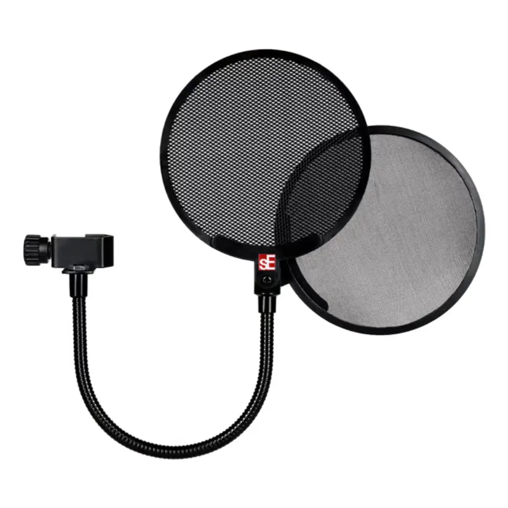 Se Electronics - Dual Pro Pop Filter - Metal & Fabric 1