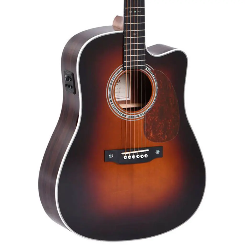 Sigma - Dtc-1E-Sb Acoustic Guitar W/ Solid Spruce Top Cutaway & Pickup - Sunburst 1