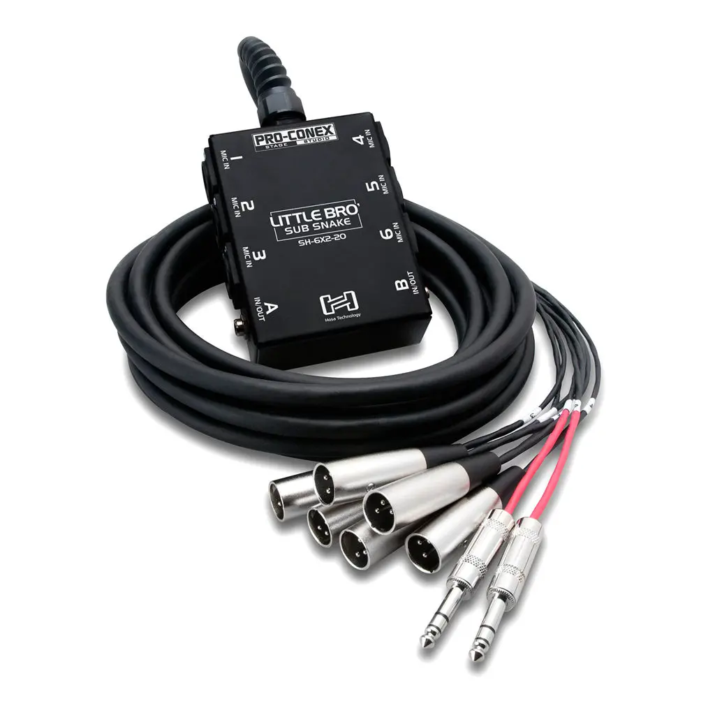 Hosa Technology Little Bro' 6X2 Sub Snake 30Ft 1