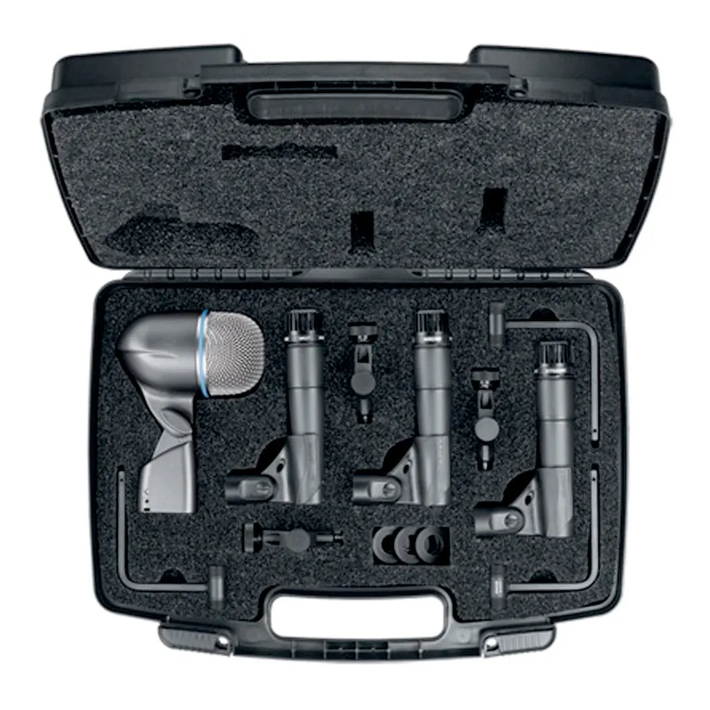 Shure Dmk57-52 Drum Microphone Kit 3X Sm57; 1X Beta52a 3X A56d Mounts + Case 1