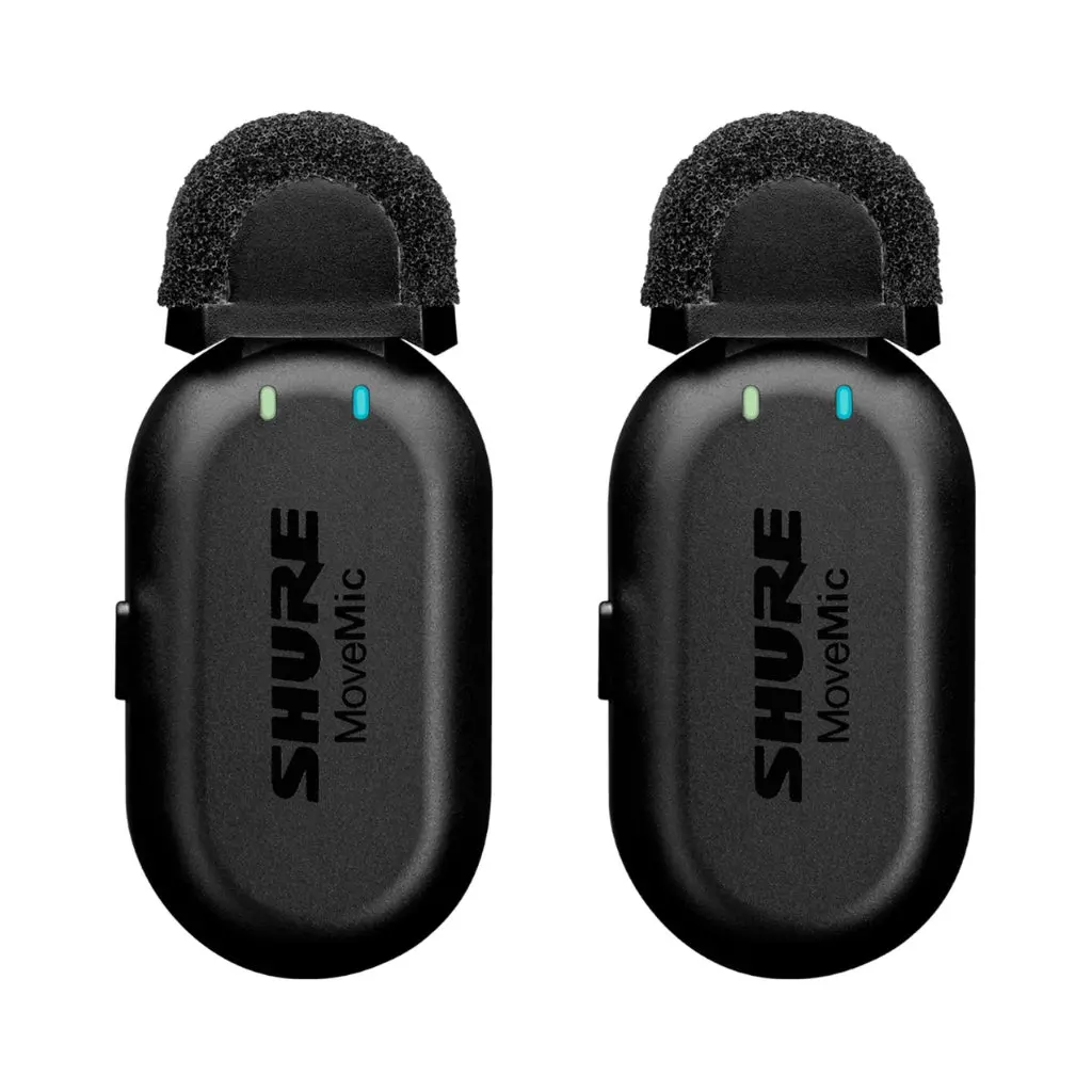 Shure Dual Movemic Lavalier Microphone With Usb-C Cables And Charging Cases 1