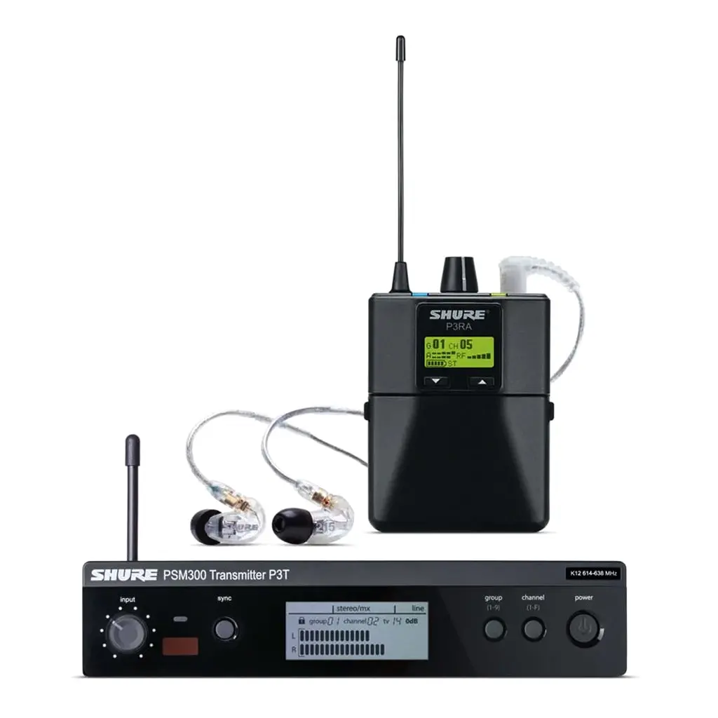 Shure - Shr-P3tra215j10 Psm300 Wireless System 584-608 Mhz; With Se215-Cl 1