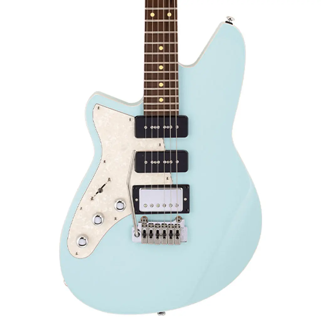 Reverend - Six Gun Hpp Left Handed Electric Guitar With Wilkinson Trem - Chronic Blue - Lefty 1