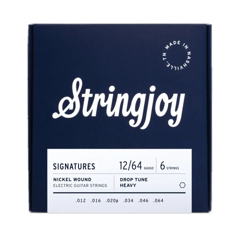 Stringjoy Signatures | Drop Tune Heavy Gauge (12-64) Nickel Wound Electric Guitar Strings 1