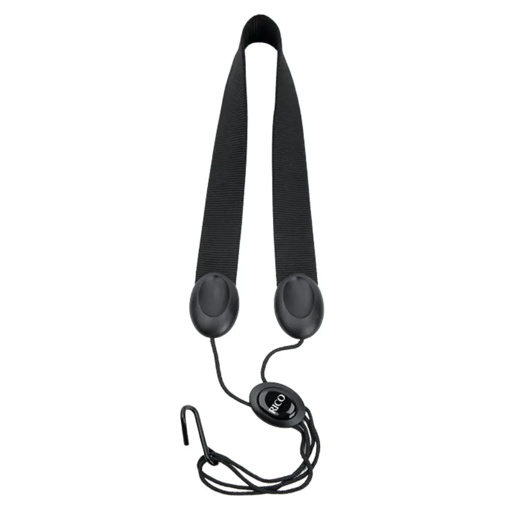 Rico Saxophone Strap, Soprano/Alto, Black Nylon 1